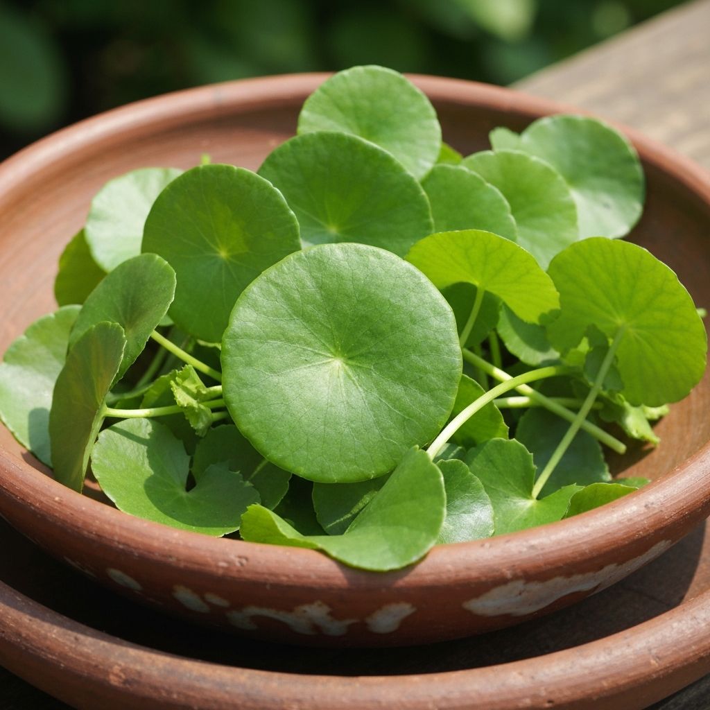 Pegagan gotu kola leaves